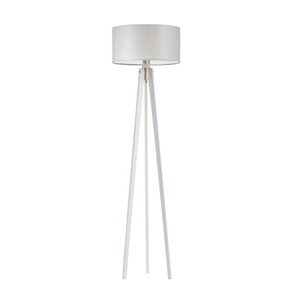 Lampa MIAMI tripod drewno styl skandynawski Biały/ Jasny Szary 1003608