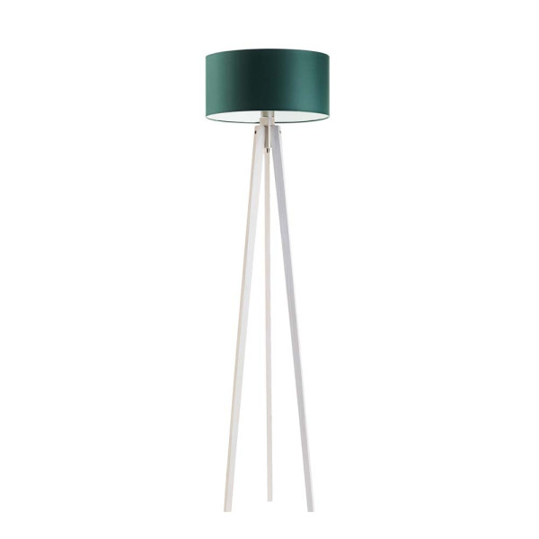 Lampa MIAMI tripod drewno styl skandynawski Biały/ Zieleń Butelkowa 1007007
