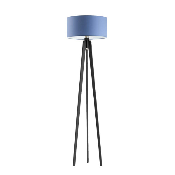 Lampa MIAMI tripod drewno styl skandynawski Heban/ Niebieski 1003810