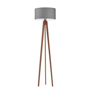 Lampa MIAMI tripod drewno styl skandynawski Mahoń/ Szary Stalowy 1003642 Lampa MIAMI tripod drewno styl skandynawski Mahoń/ Szary Stalowy 1003642