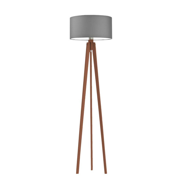 Lampa MIAMI tripod drewno styl skandynawski Mahoń/ Szary Stalowy 1003642