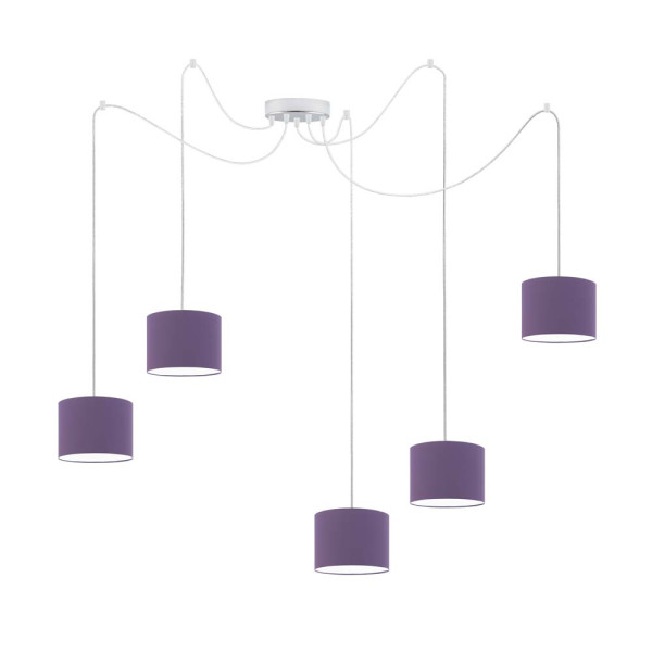 Lampa nad stół WAIKIKI W5 Chrom - Fioletowy 883551