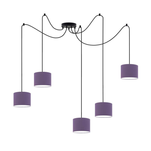 Lampa nad stół WAIKIKI W5 Czarny - Fioletowy 883536