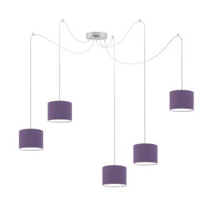 Lampa nad stół WAIKIKI W5 Stal Szczotkowana – Fioletowy 883566 Lampa nad stół WAIKIKI W5 Stal Szczotkowana – Fioletowy 883566