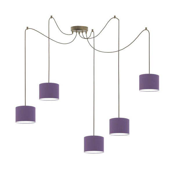 Lampa nad stół WAIKIKI W5 Stare Złoto - Fioletowy 883591