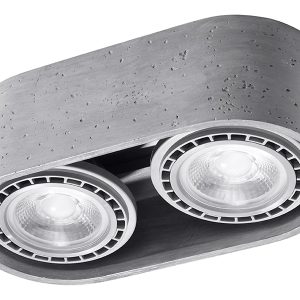Lampa natynkowa Basic 2-punktowa betonowa szara 52513 Lampa natynkowa Basic 2-punktowa betonowa szara 52513