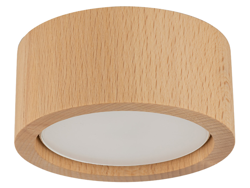 Lampa natynkowa Eve 4,5 cm drewniana brązowa 293898