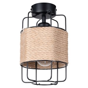 Lampa natynkowa Gizur stalowa czarna 328669 Lampa natynkowa Gizur stalowa czarna 328669