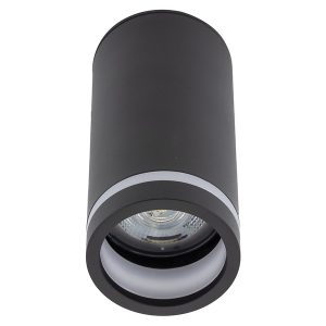 Lampa natynkowa Jet Black 11 cm metalowa czarna 266341 Lampa natynkowa Jet Black 11 cm metalowa czarna 266341