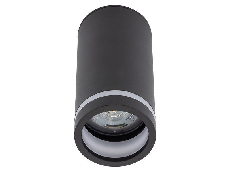 Lampa natynkowa Jet Black 11 cm metalowa czarna 266341