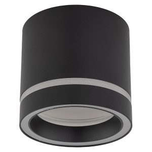 Lampa natynkowa Jet Black 8 cm metalowa czarna 266343 Lampa natynkowa Jet Black 8 cm metalowa czarna 266343