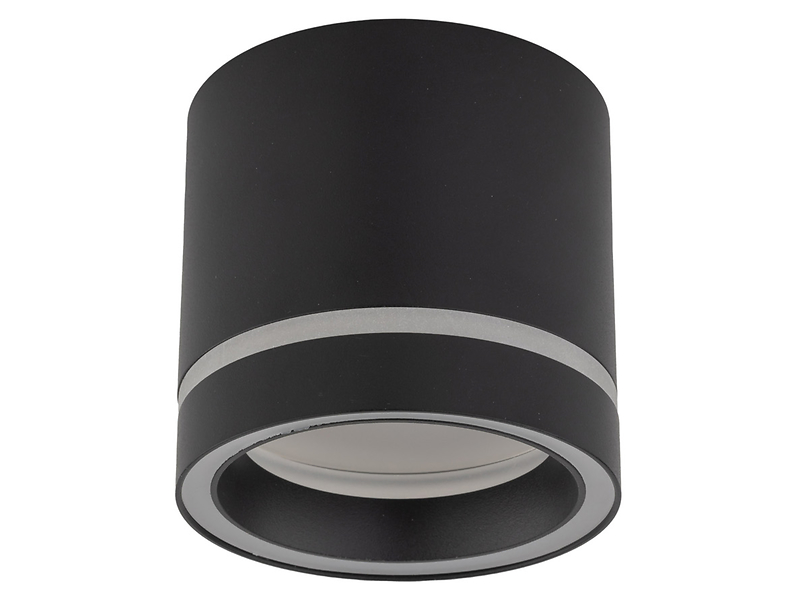 Lampa natynkowa Jet Black 8 cm metalowa czarna 266343