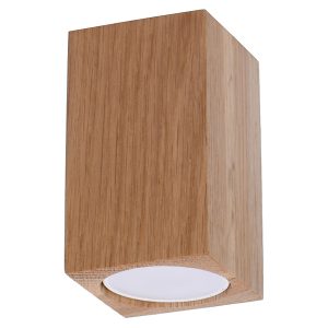 Lampa natynkowa Keke 10 cm drewniana brązowa 52598 Lampa natynkowa Keke 10 cm drewniana brązowa 52598