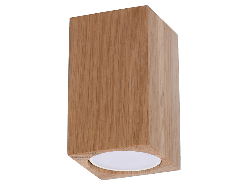Lampa natynkowa Keke 10 cm drewniana brązowa 52598