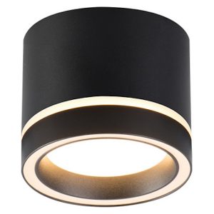 Lampa natynkowa Kendal 8,5 cm metalowa czarna 665956 Lampa natynkowa Kendal 8,5 cm metalowa czarna 665956
