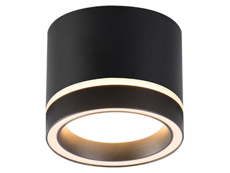 Lampa natynkowa Kendal 8,5 cm metalowa czarna 665956