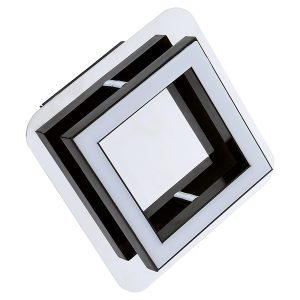 Lampa natynkowa Likya-Lipsk LED stalowa czarno-srebrna 178673 Lampa natynkowa Likya-Lipsk LED stalowa czarno-srebrna 178673