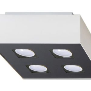 Lampa natynkowa Mono 4-punktowa stalowa biała 73887 Lampa natynkowa Mono 4-punktowa stalowa biała 73887