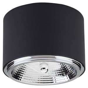 Lampa natynkowa Moris metalowa czarna 57196 Lampa natynkowa Moris metalowa czarna 57196
