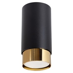 Lampa natynkowa Nero stalowa 12,5 cm czarno-złota 439094 Lampa natynkowa Nero stalowa 12,5 cm czarno-złota 439094