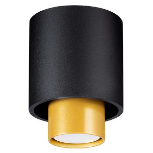 Lampa natynkowa Nesi stalowa czarno-złota 52558