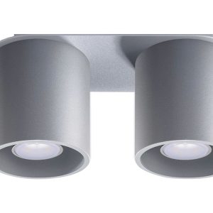 Lampa natynkowa Orbis aluminiowa szara 52359