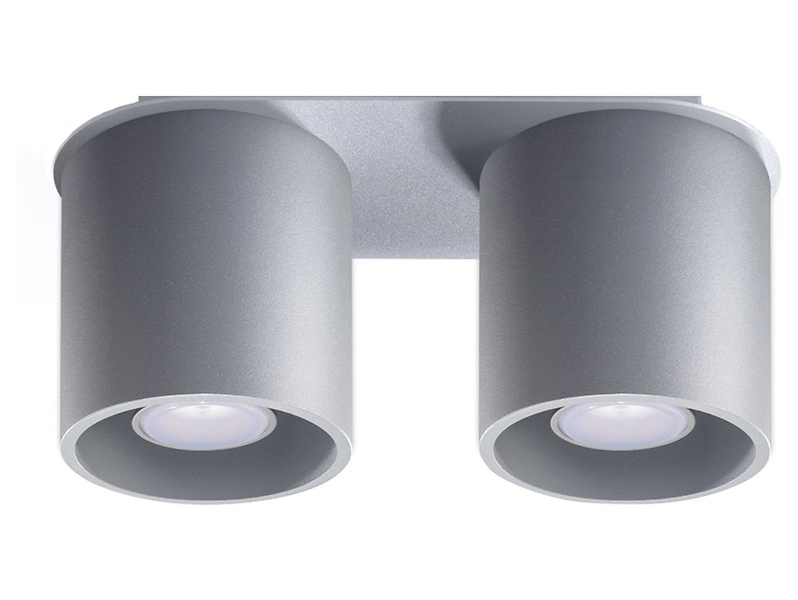 Lampa natynkowa Orbis aluminiowa szara 52359