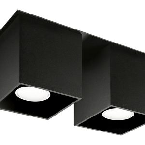 Lampa natynkowa Quad 2-punktowa aluminiowa czarna 52363 Lampa natynkowa Quad 2-punktowa aluminiowa czarna 52363