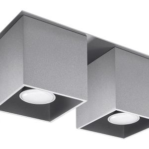 Lampa natynkowa Quad 2-punktowa aluminiowa szara 52364 Lampa natynkowa Quad 2-punktowa aluminiowa szara 52364