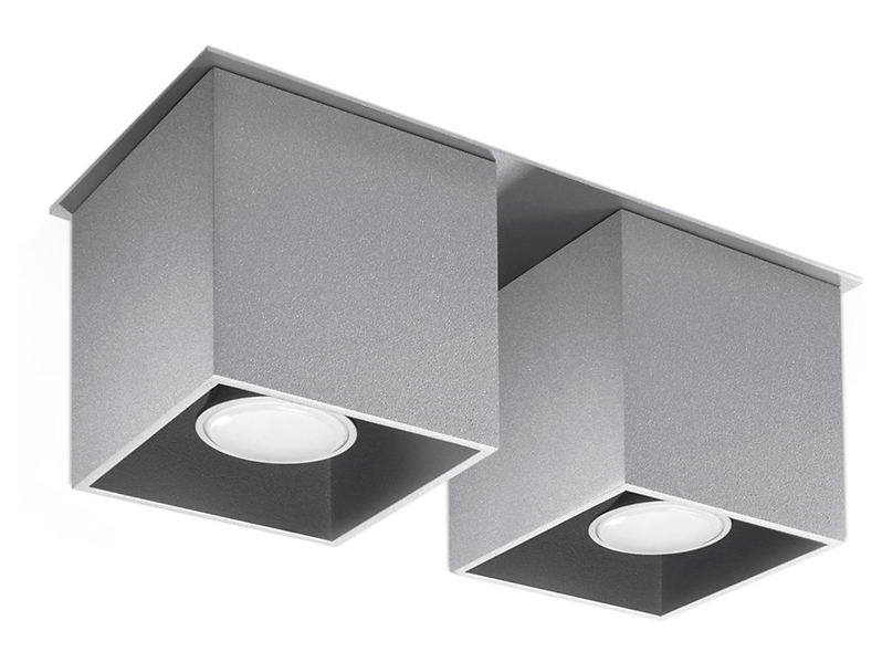 Lampa natynkowa Quad 2-punktowa aluminiowa szara 52364