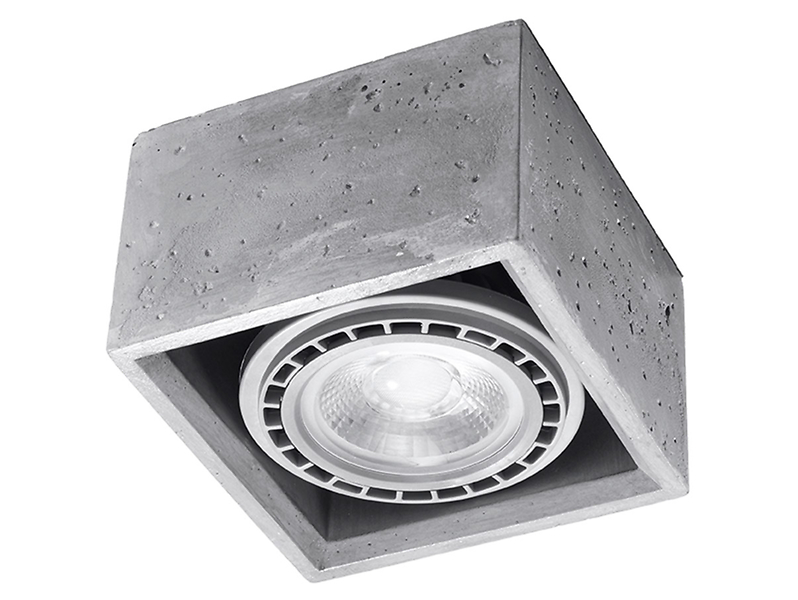 Lampa natynkowa Quatro 1 betonowa szara 52514