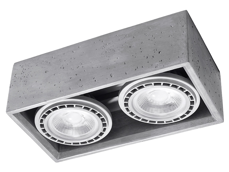 Lampa natynkowa Quatro 2-punktowa betonowa szara 52515