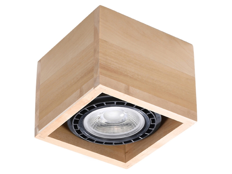 Lampa natynkowa Quatro drewniana beżowa 73927
