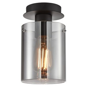 Lampa natynkowa Sardo stalowa czarna 188675 Lampa natynkowa Sardo stalowa czarna 188675