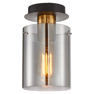 Lampa natynkowa Sardo stalowa czarno-złota 188677 Lampa natynkowa Sardo stalowa czarno-złota 188677