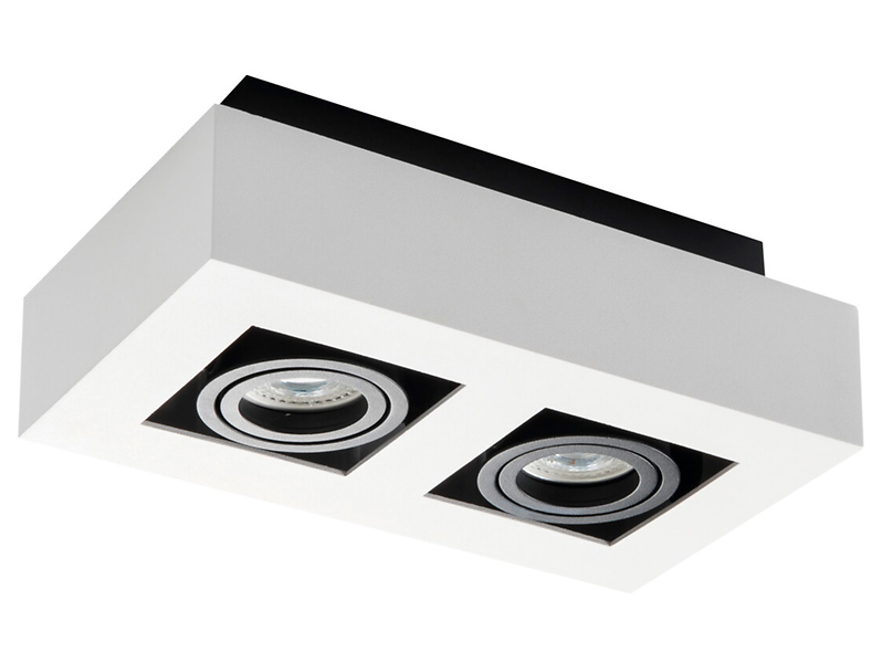 Lampa natynkowa Stobi 2-punktowa aluminiowa biała 56007
