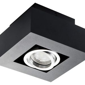 Lampa natynkowa Stobi aluminiowa 14,3 cm czarna 56004 Lampa natynkowa Stobi aluminiowa 14,3 cm czarna 56004