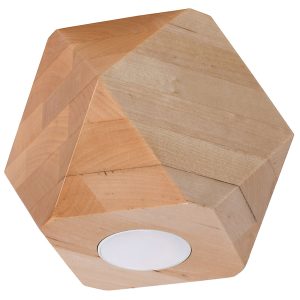 Lampa natynkowa Woody 1 drewniana brązowa 52573 Lampa natynkowa Woody 1 drewniana brązowa 52573