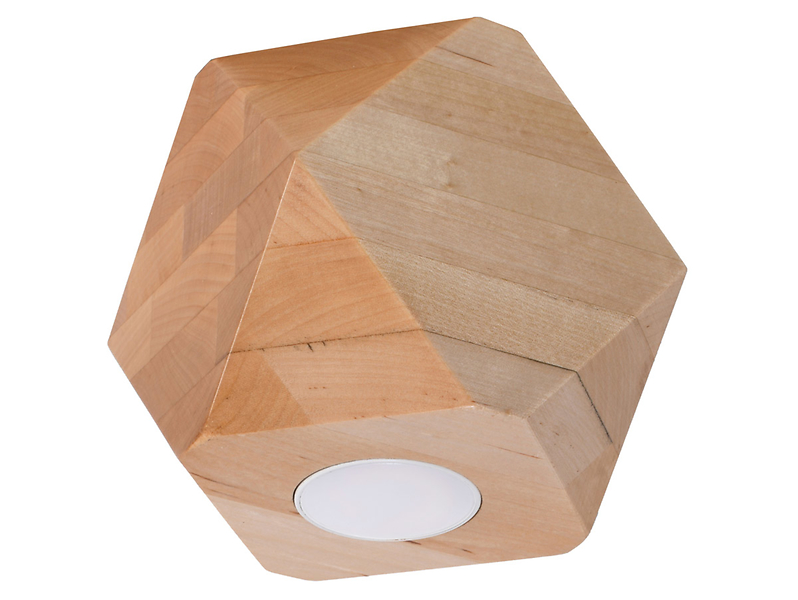 Lampa natynkowa Woody 1 drewniana brązowa 52573