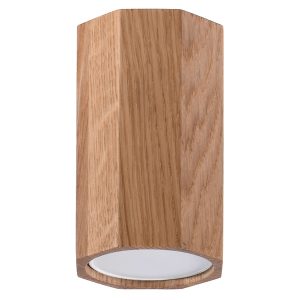 Lampa natynkowa Zeke 10 cm drewniana brązowa 52591 Lampa natynkowa Zeke 10 cm drewniana brązowa 52591