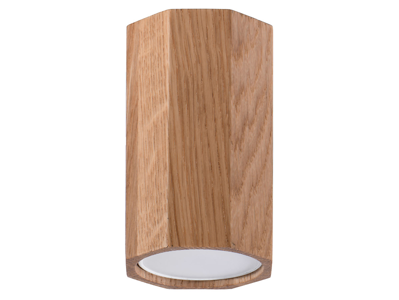 Lampa natynkowa Zeke 10 cm drewniana brązowa 52591