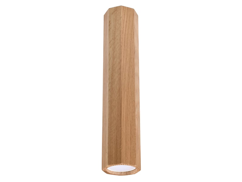 Lampa natynkowa Zeke 30 cm drewniana brązowa 52592