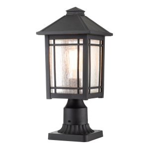 Lampa ogrodowa czarna Cedar Point wys:44,5 cm 1xE27x60W IP44 Quoizel 921548 Lampa ogrodowa czarna Cedar Point wys:44,5 cm 1xE27x60W IP44 Quoizel 921548