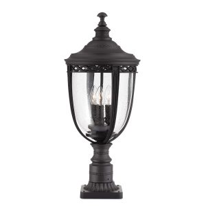 Lampa ogrodowa czarna English Bridle wys:63,8 cm 3xE14x60W IP44 Feiss 921569 Lampa ogrodowa czarna English Bridle wys:63,8 cm 3xE14x60W IP44 Feiss 921569