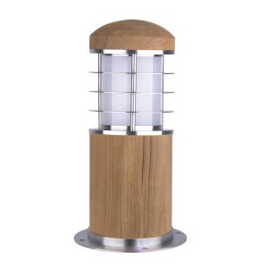 Lampa ogrodowa drewno tekowe Poole wys:24 cm 1xE27x40W IP55 Garden Zone 921410