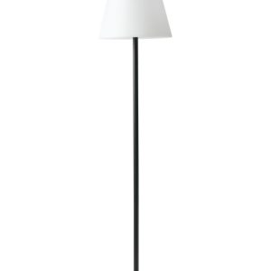Lampa ogrodowa LED z pilotem metalowa baza biała 823409