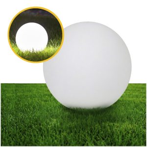 Lampa ogrodowa LL BELO 40 M LightLogic 66909 biała 40 cm IP65 E27 kula 1031314