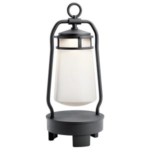 Lampa ogrodowa Lyndon teksturowana czerń-biała LED 1x3W 250lm IP44 Kichler 921505