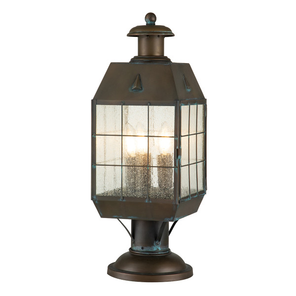Lampa ogrodowa Nantucket postarzany mosiądz 3xE14x60W IP44 Quintiesse 1070428