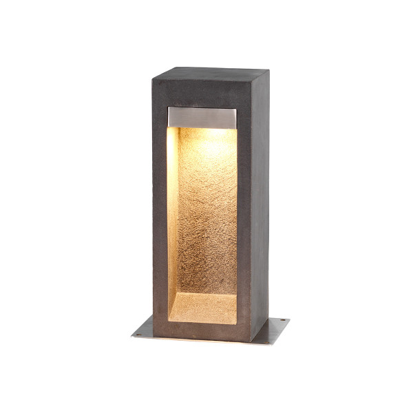 Lampa ogrodowa Parkstone bazalt stal nierdzewna LED 1x6W 650lm IP55 Elstead 921615